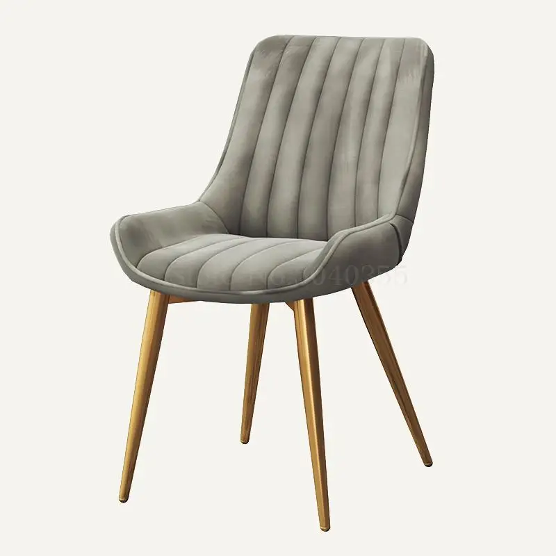 Нордический плюс бархат обеденный стул современный минималистичный спинка для дома креативный стул для отдыха ресторан офисный салон стул - Цвет: VIP 1