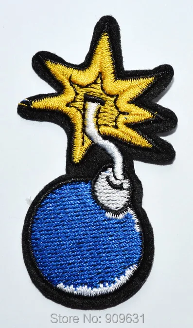 

30x Cherry bomb M-80 comics retro fun embroidered applique iron on patch