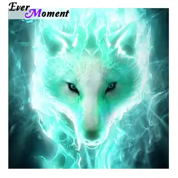

Ever Moment Diamond Painting Blue Wolf Full Square Drill Mosaic Picture Of Rhinestone Diamond Embroidery Cross Stitch 3F422