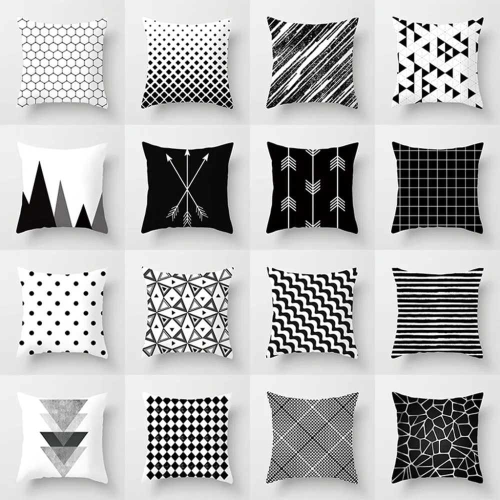 Geometric Abstract Color Printed Cushion Cover Throw Pillowcase