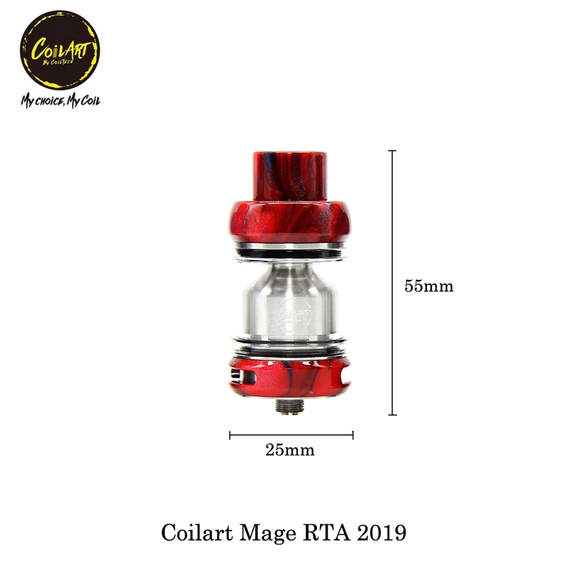 Новый coilart Mage RTA 2019 Смола 25 мм испаритель 4 5 мл ёмкость ввиду танк распылитель