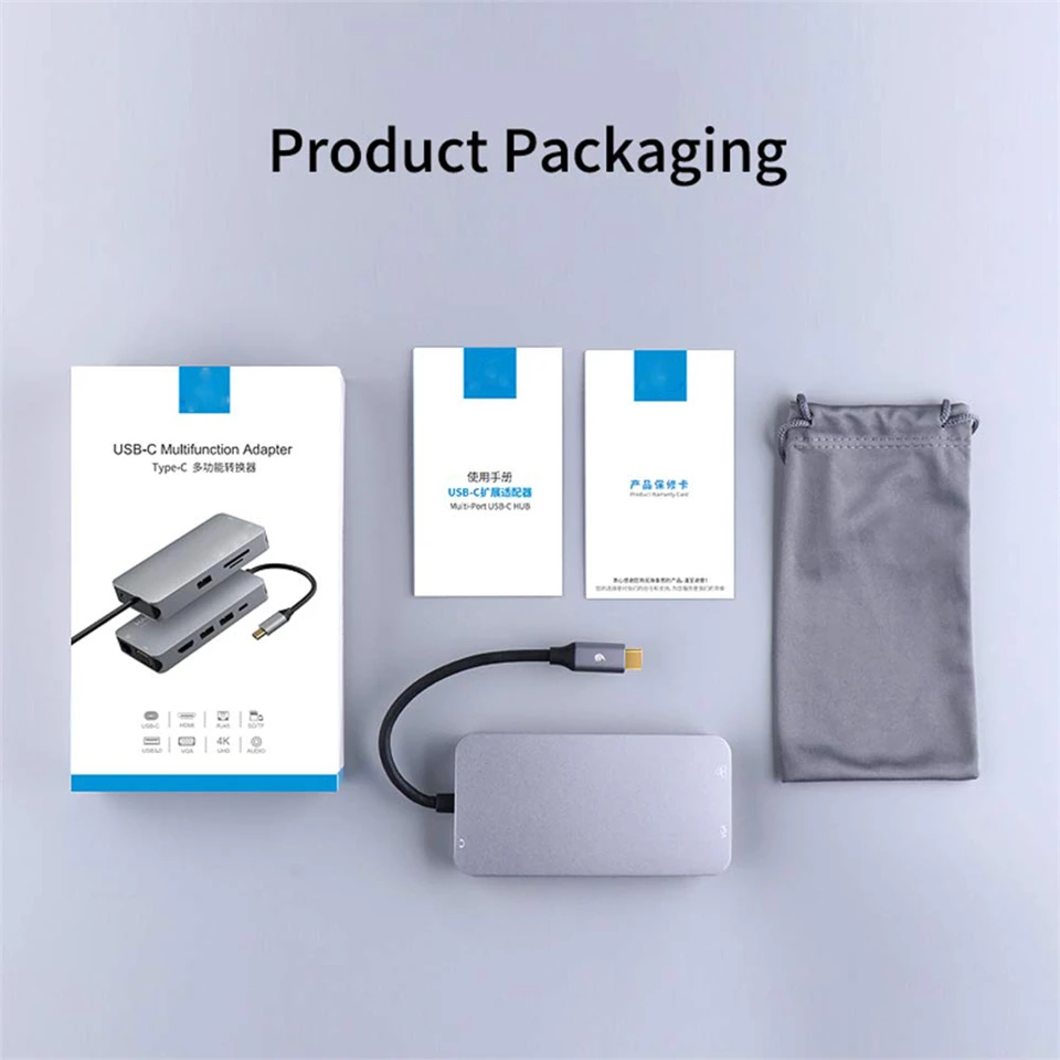 Адаптер USB 2020 10 в 1 Thunderbolt 3 0 4K HDMI 1080P VGA RJ45|Кабели VGA| |