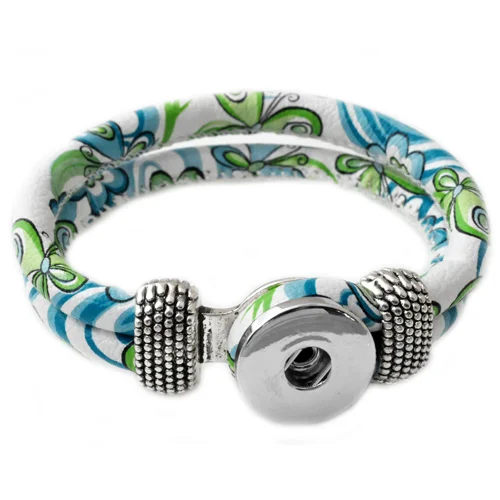 

P00018 -8 Snap Button Bracelet&Bangles Fashion Cotton Core Cords Tibetan Silver Snap button bracelet For Women Rivca Jewelry