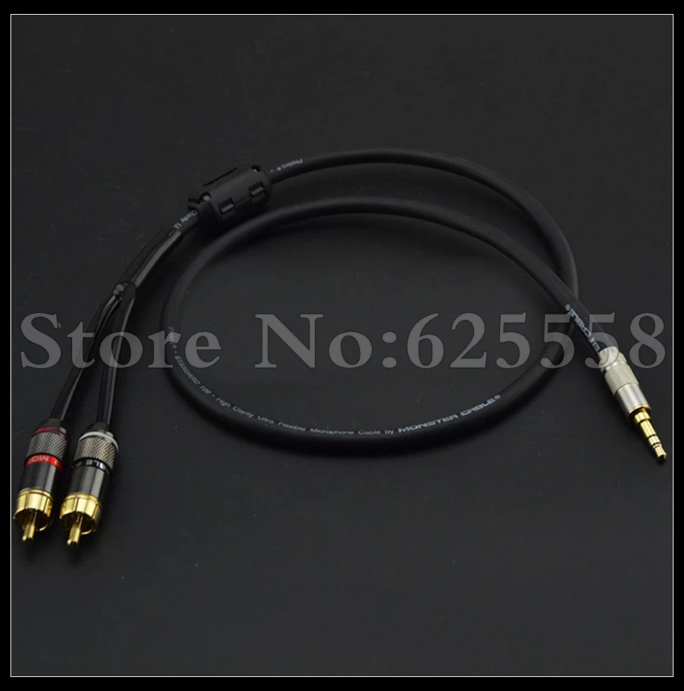 

1 шт. HIFI 3,5 мм на 2 RCA стерео RCA аудио кабель для Mp3 AMP DAC