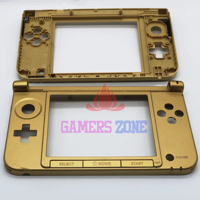 Used Gold For Nintendo 3DS XL Replacement Hinge Part Top Middle Shell