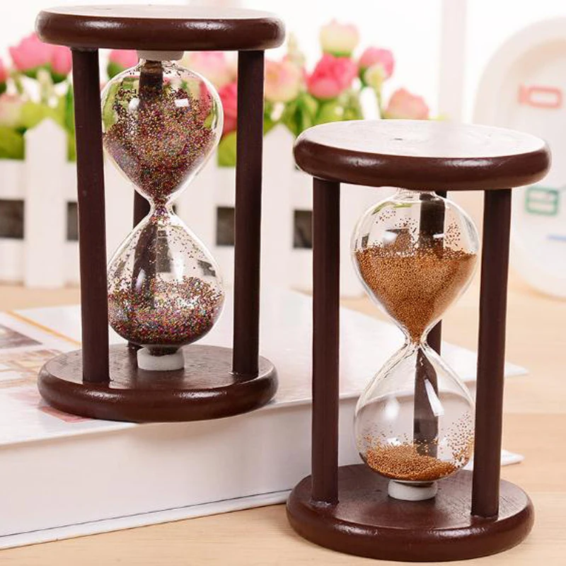 DIY Vintage Hourglass Craft Antique Style Ancient Hourglass Ampulheta Home Furnishing Gift Table Decoration Brushing Wood Timer