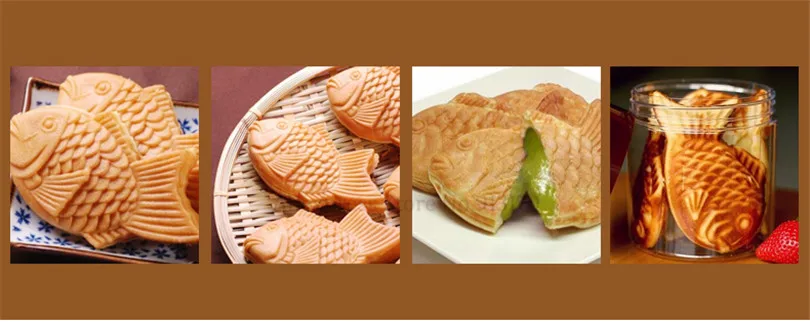 Японский стиль Taiyaki Электрический аппарат для коммерческого использования Taiyaki печенье в форме рыбы чайник из нержавеющей стали Шесть Форм Закуски устройства