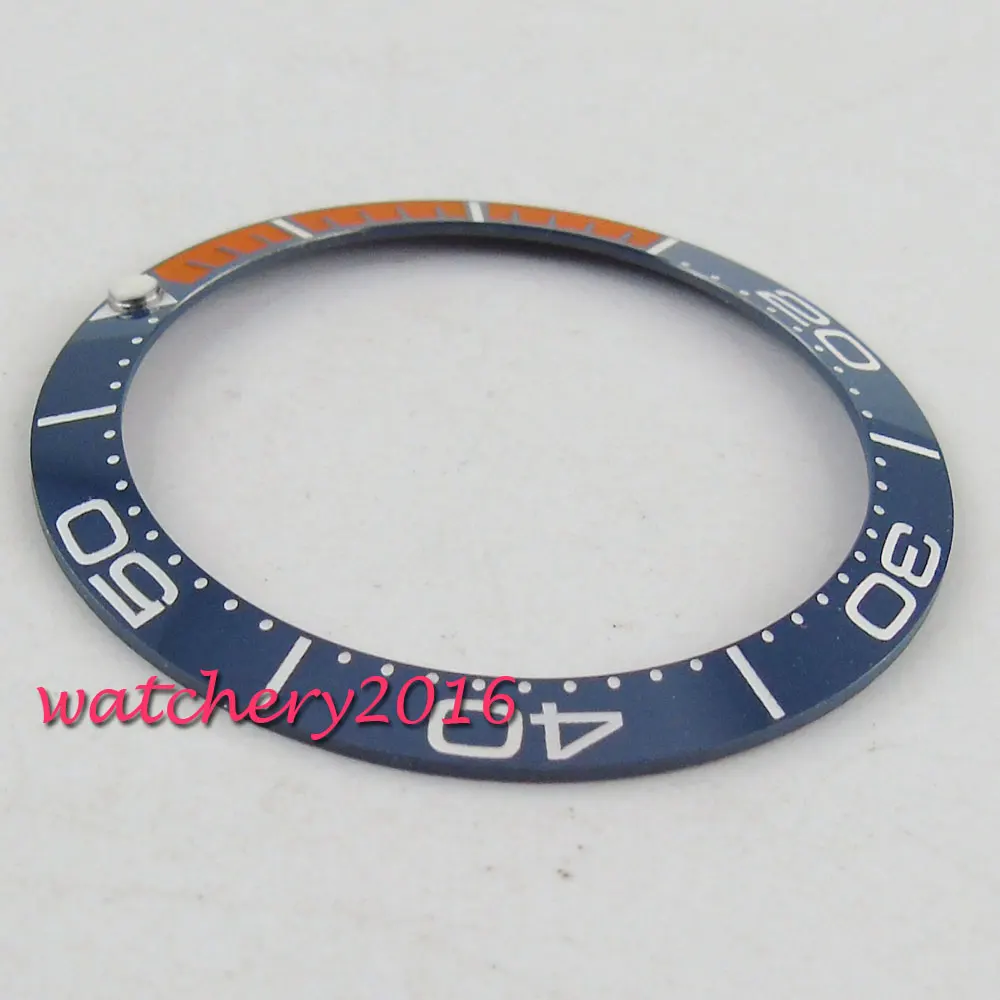 38mm Blue & Orange Ceramic bezel insert for 40mm submariner GMT automatic men's watch