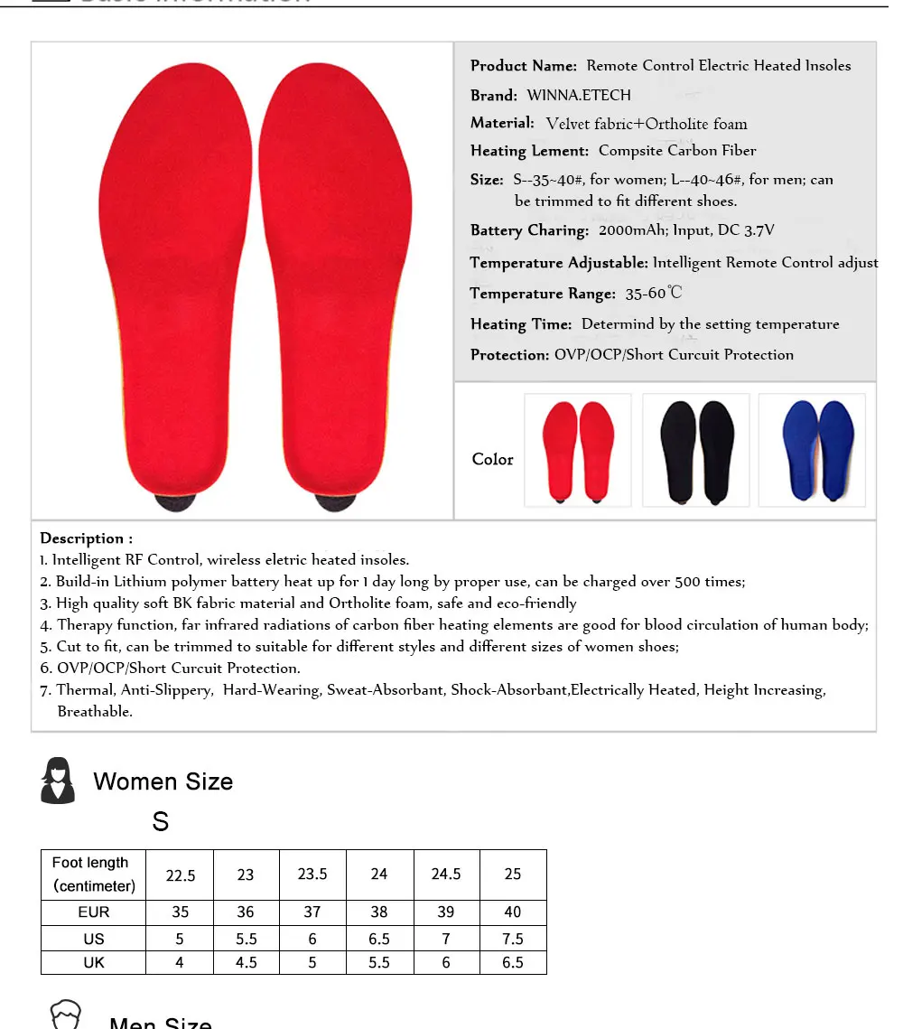 Новинка, зарядка от usb, электрическое отопление, стельки, 2000 мА/ч, лыжные зимние сапоги, зимние теплые ноги, для женщин и мужчин, стелька, увеличивающая рост