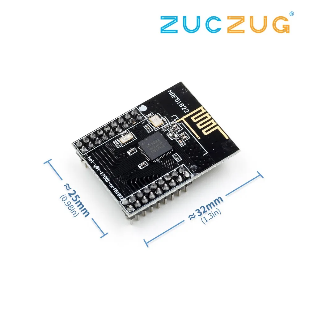 NRF51822 2 4G беспроводной модуль связи Bluetooth/zigbee модуль/DMX512 | Электронные компоненты и