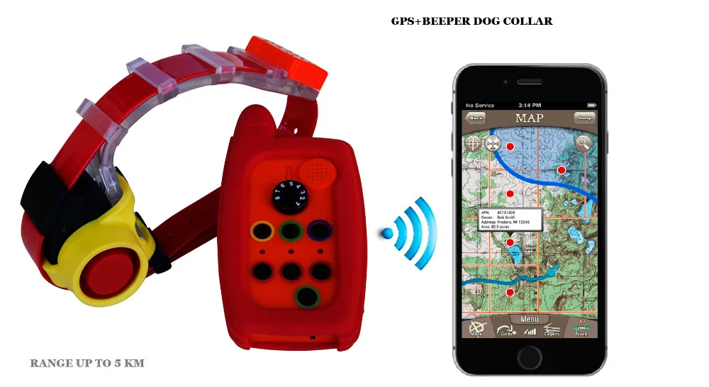 Водонепроницаемый ошейник и GPS трекер для охотничьей собаки 2 в 1|dog beeper collars|beeper