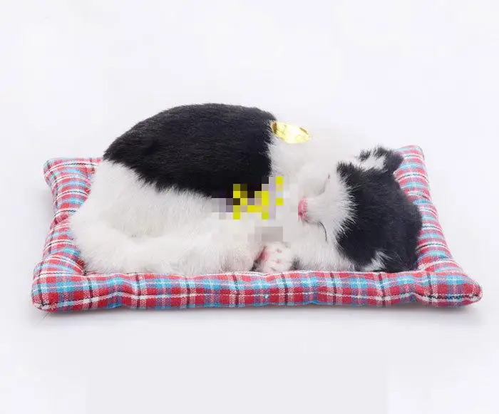 Милый 20 см 8 видов стилей спящий имитирующий звук кошка с ковриком электронные плюшевые мягкие куклы игрушечные животные игрушки для детей подарок