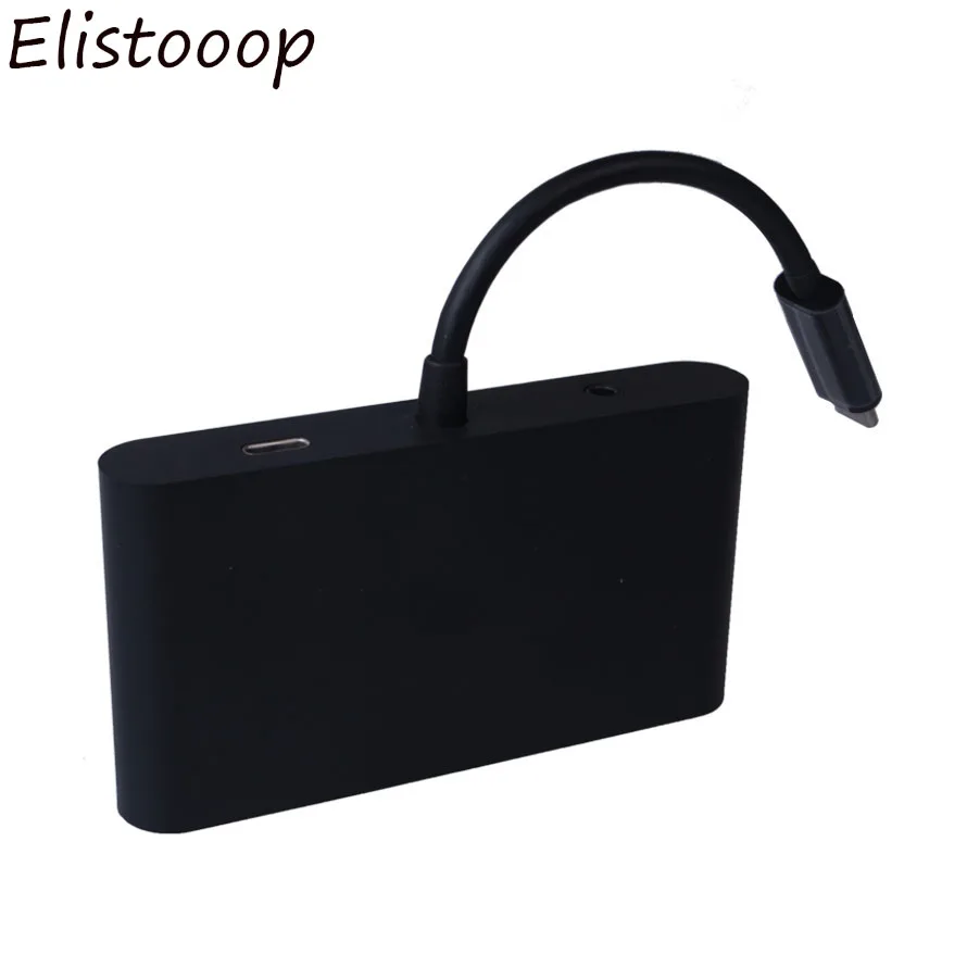 Elistooop USB C 3 1 Type концентратор для VGA LAN RJ45 Gigabit Ethernet коммутатор usb 0 5 мм аудио c PD