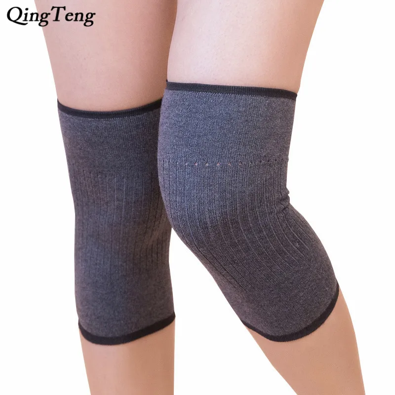 1 Pair Breathable Warmth Knee Sleeves Cashmere Wool Knit Elastic Guards