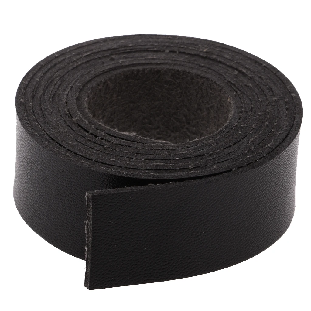 2Pcs DIY PU Leather Strap Dark Brown Black, 0.79 Inch Wide and 78 Inches Long