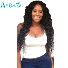 Ali Berrys Hair Deep Wave Brazilian Hair Weave Bundles Remy Hair Weaving Extensions 10″-28″ Human Hair Bundles Free Shipping