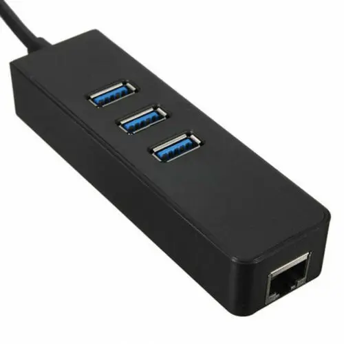 USB3.0 гигабитная сетевая карта+ 3 Порты и разъёмы концентратор USB 3,0 адаптер Gigabit Ethernet LAN RJ45 сетевой адаптер концентратора до 1000 Мбит/с Mac PC 3C09