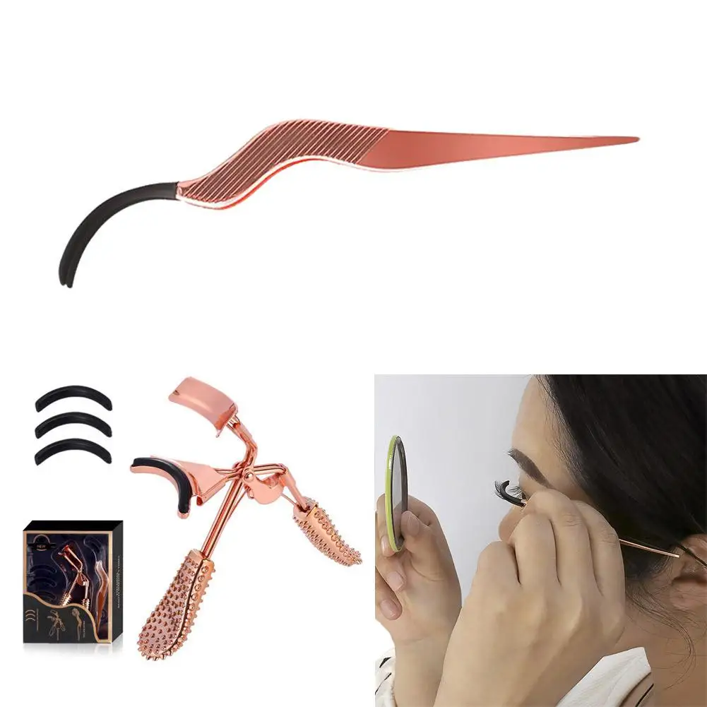 

VIBRANT GLAMOUR 2 Pcs Tweezers Women Mini Eyelash Curler Beauty Tools Natural Curl Lashes Curlers