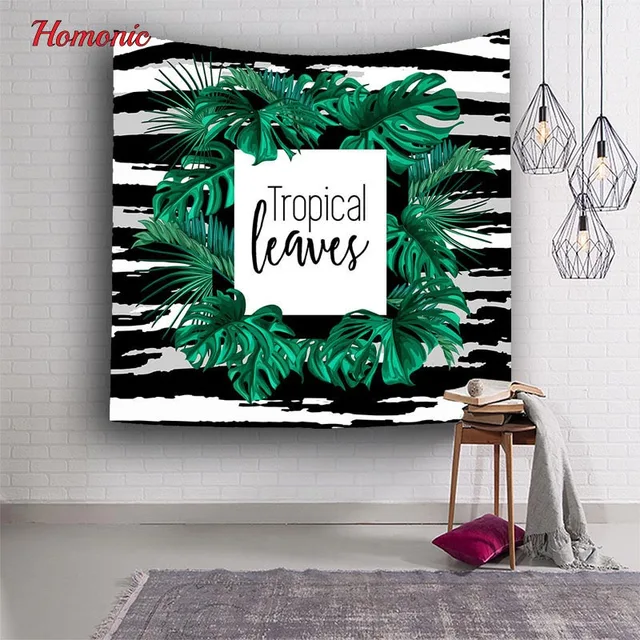 Hot 150*200cm Tropical Plant Tapestry Wall Hanging Forest Starry