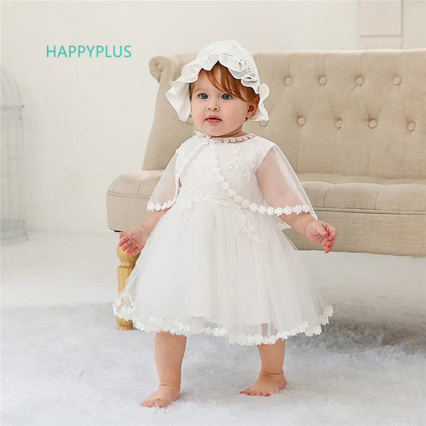 

HAPPYPLUS Baby Dress for Baptismal Sets 1st 2nd Birthday Outfit Baby Girl Dresses Party and Wedding Infant Dresses for Girls