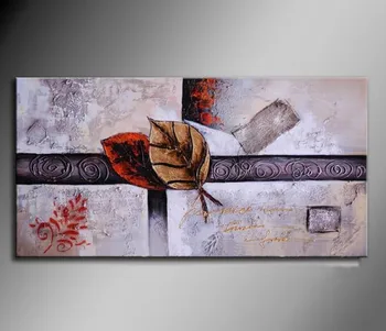 

HandPainted Knife Blue FLower Wall Picture Abstract Thick Impasto Blue Flower Oil Painting On Canvas for Living Room Home Decor