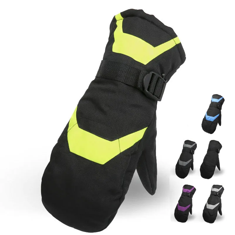 

Men Ski Gloves Mitten Waterproof Snowboard Gloves Winter Windproof Warm Fleece Leather Snowmobile Motorcycle Riding Snow Gloves