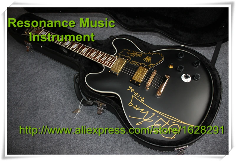 Incluem o Transporte ES Guitarra Elétrica B. B. Rei Siganature com Top Preto Em Estoque