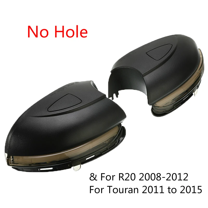 Последовательный мигающий светодиодный динамический светильник для VW Golf MK6/Golf G-TI 6 для Touran 2011 до для R20 указатель поворота бокового зеркала светильник - Испускаемый цвет: No Hole