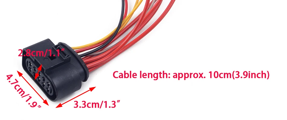 DWCX 10 Pin фары автомобиля разъем Пигтейл разъем адаптер для проводки 1J0973735 Подходит для AUDI A3 2006 2007 2008 2009 2010-2013