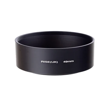 

49mm Standard Metal Lens lenses Hood Black for Digital Canon Nikon Sony Pentax