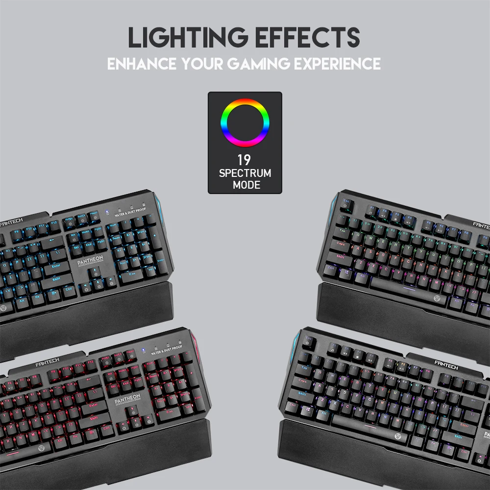 FANTECH MK882 механическая клавиатура RGB игра полный ключ без смыва клавиатура полный водонепроницаемый для настольного компьютера ноутбука