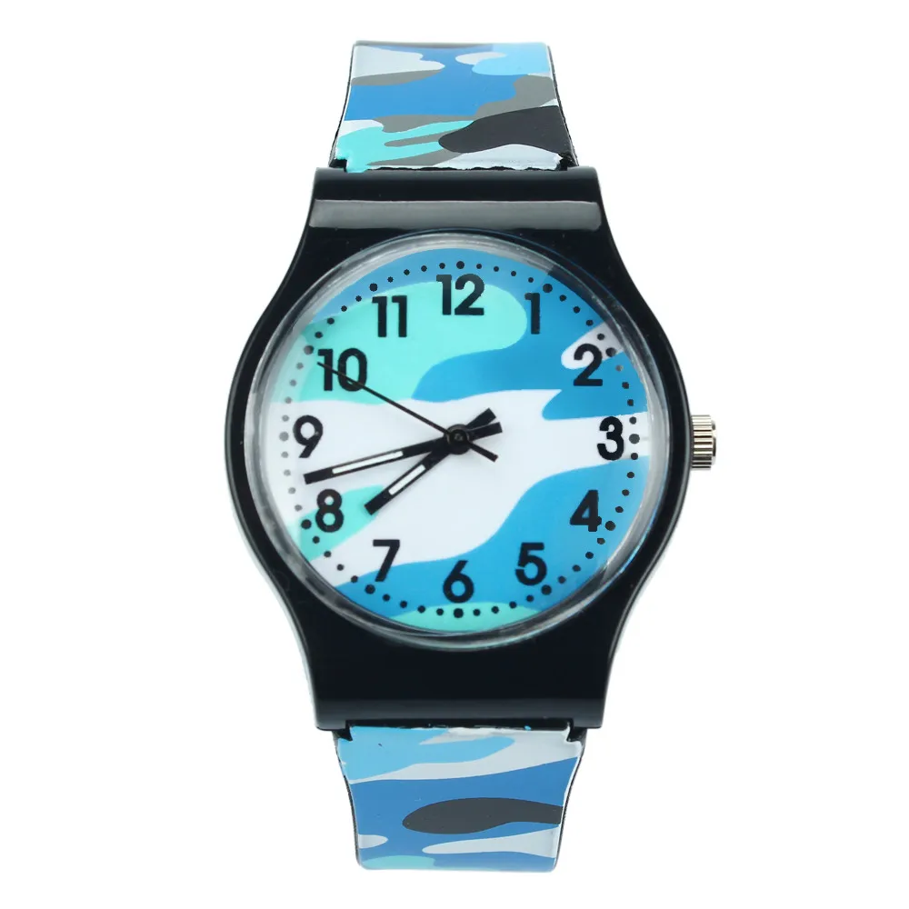 Высокое качество Детские Relogio Masculino модные камуфляжные часы кварцевые наручные часы для девочек и мальчиков подарки для детей Saat