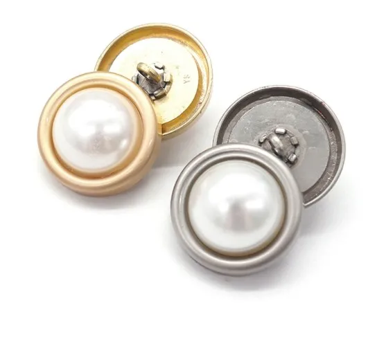 

2019 New 10 pcs fashion High grade Metal pearl jacket buttons shirt Sweater button Decorations Accessories 27mm Free shipping