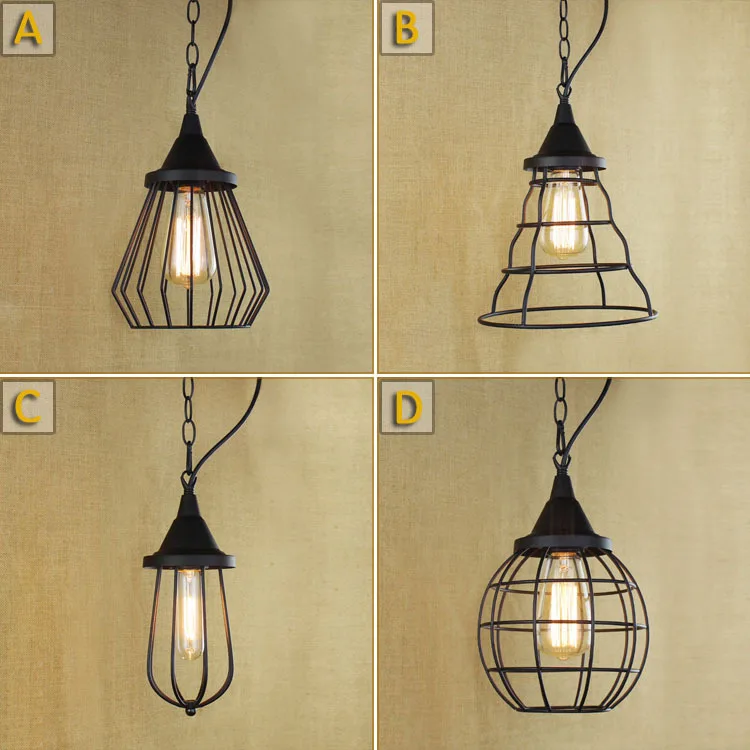 

Nordic Rustic Retro Loft Style Industrial Pendant Lights Fixtures For Dinning Room Lampen Edison Vintage Lamp