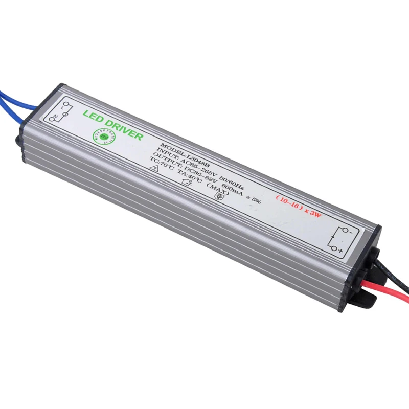 

PHISCALE 30-48W LED Driver Power Supply Waterproof IP67 Constant Current AC100-260V 600mA For 30-48W LED Bulb
