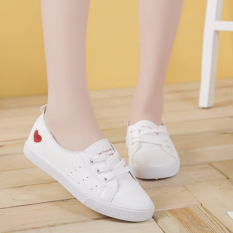 

2019 New Fashion Sneakers Women's Flat-soled White Shoes Women's Vulcanized Shoes Women Drop Shipping black sneakers