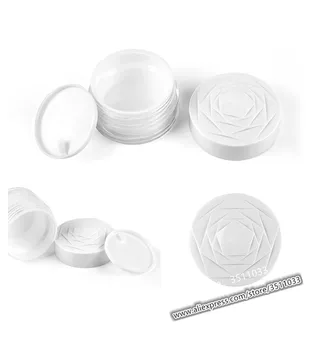 

10pcs/lot 20g 30g White Cream Jar Rose Cap Round Plastic Makeup Sub bottling Empty Cosmetic Container High Quality Cream Jar