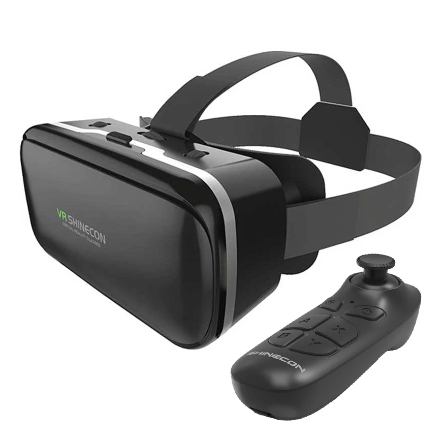Rovtop 3D очки VR коробка Виртуальная реальность картонная гарнитура шлем для смартфона samsung очки VR устройства для игр Z2 - Цвет: Glasses and Gamepad