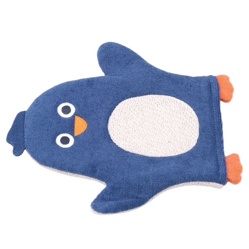 Новая мягкая Детская щетка для ванны с изображением животных лисы пингвина, перчатка для душа для новорожденных детей
