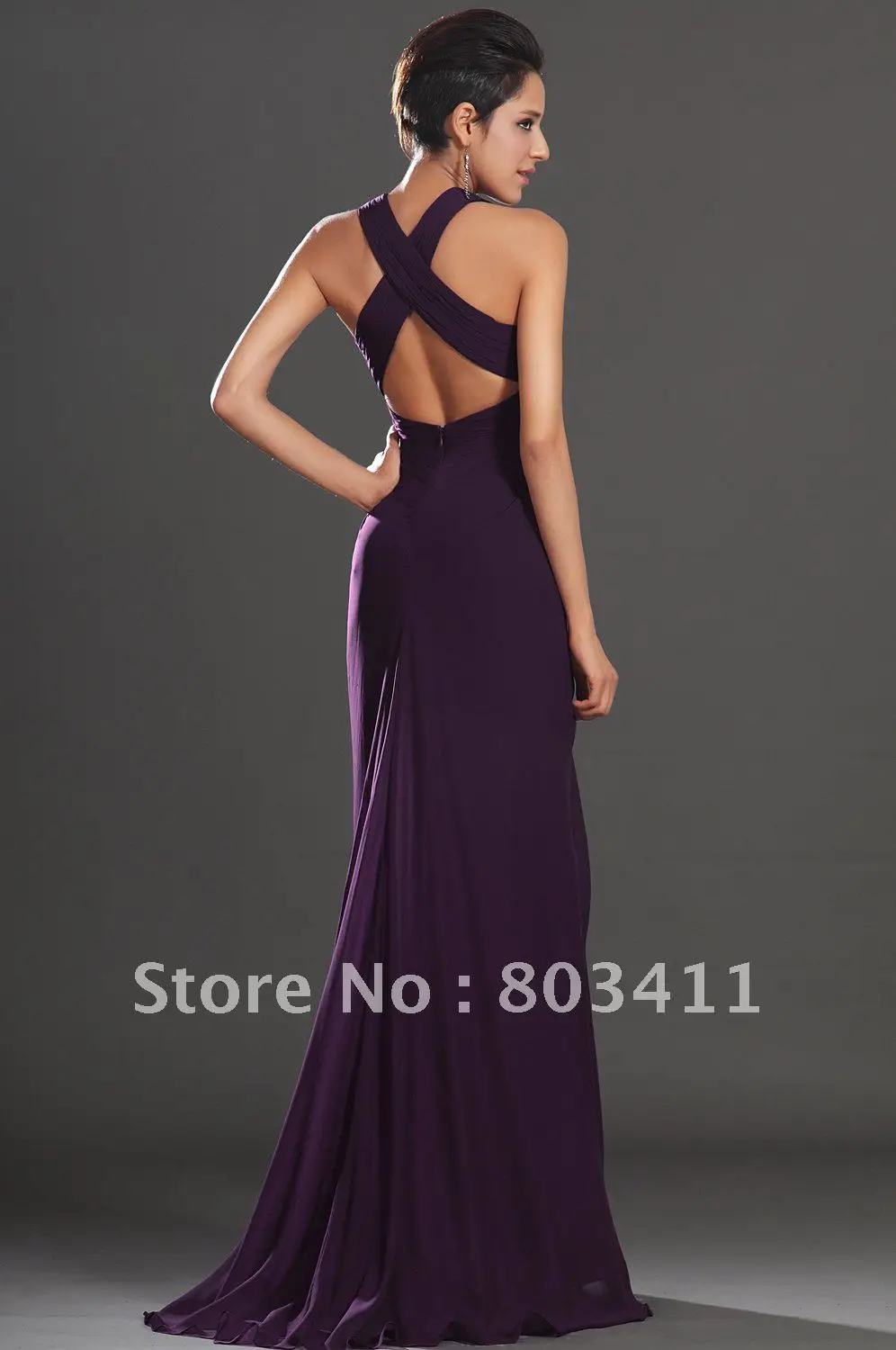 purple evening dresses