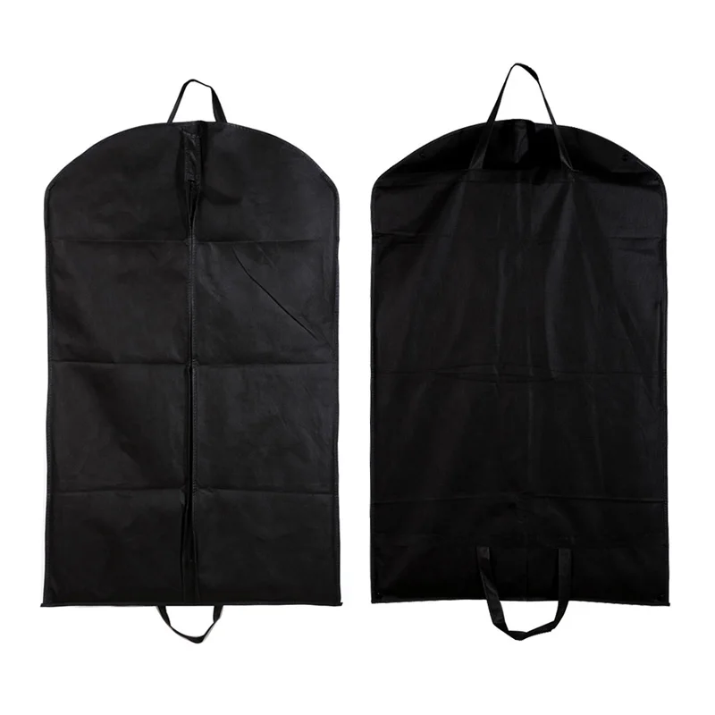 1 шт. подвесная сумка для одежды 100x60 см из нетканого материала, черная Пылезащитная вешалка для костюма, пальто, одежды, чехол для одежды, сумки для хранения
