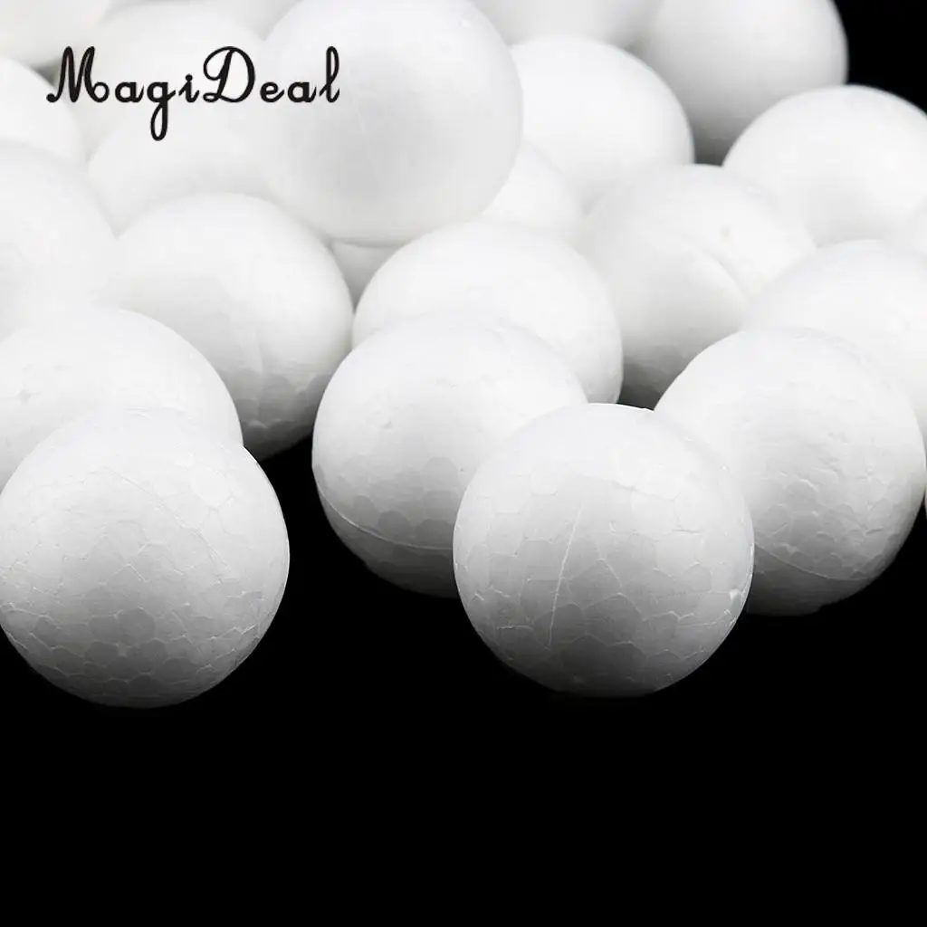 200Pcs 25mm 27mm White Modelling Polystyrene Styrofoam Foam Ball Spheres For DIY Crafts Supplies Wedding Christmas Decorations