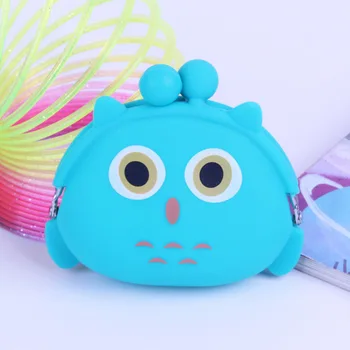 

Cute Wallet Silicone Coin Kawaii Cartoon Candy Color Purse Jelly Coin Purse Key Wallet Earphone Organizer Storage Box Pocket