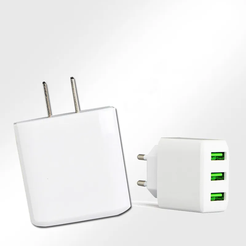 3 портовый 5 В/3A умный дорожный USB адаптер для зарядного устройства настенный