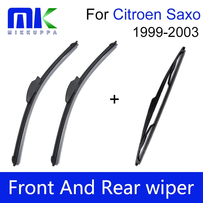 Combo силиконовой резины ветрового стекла спереди и сзади стеклоочистителей для Citroen Saxo 1999-2003 стеклоочиститель авто аксессуары