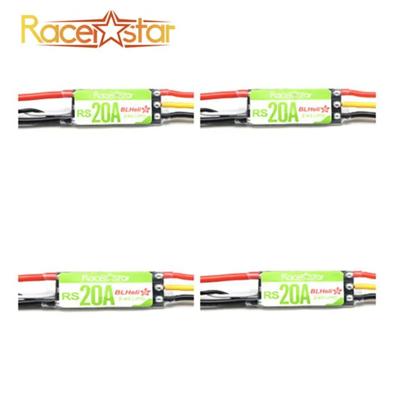 4 шт. Racerstar RS20A 20A BLHELI_S OPTO 2-4S ESC поддержка Oneshot42 Multishot для FPV Racing | Игрушки и хобби