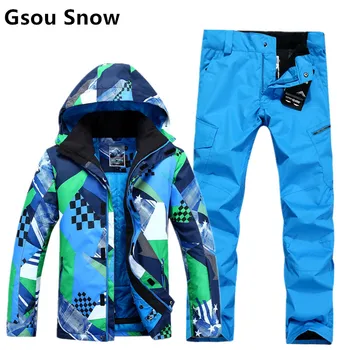 

Snow gsou new ski suit male suit double board single board men's ski suit