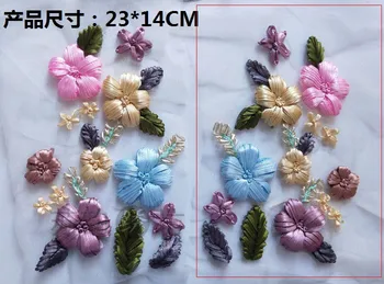 

fashion Flower Sequins beaded Sweater cloth Embroidery patch Applique Handmade 3D patch for T-shirt dress DIY hat JAENS