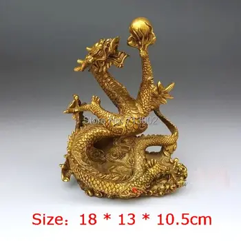 

Very rare Pure Copper statue Sun Dragon statuary Lucky geomantic omen