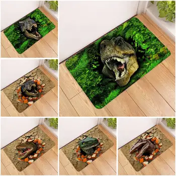 

3-D Dinosaur Printed Mat Soft-edged Mat Carpet Bedroom Door Floor Corridor Mat
